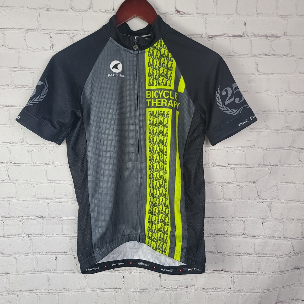 Pactimo  Bicycle Therapy 25th Anniversary Riding Shirt Women Sz Sm Gray …